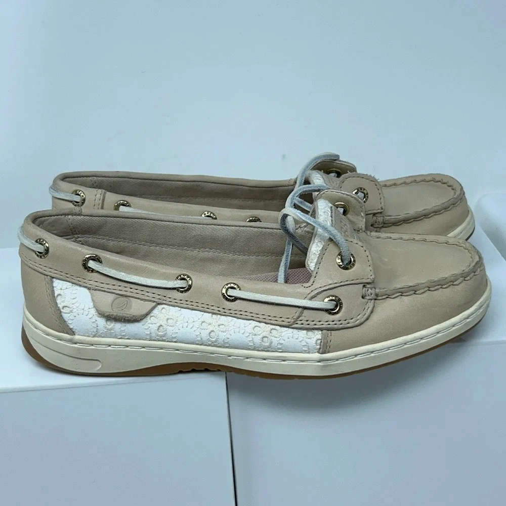 Sperry Womens 6.5 Tan Memory Foam Angelfish 1 Eye Top-Sider Boat Shoes NWOB